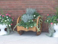 Two Tiered Wheel Planter